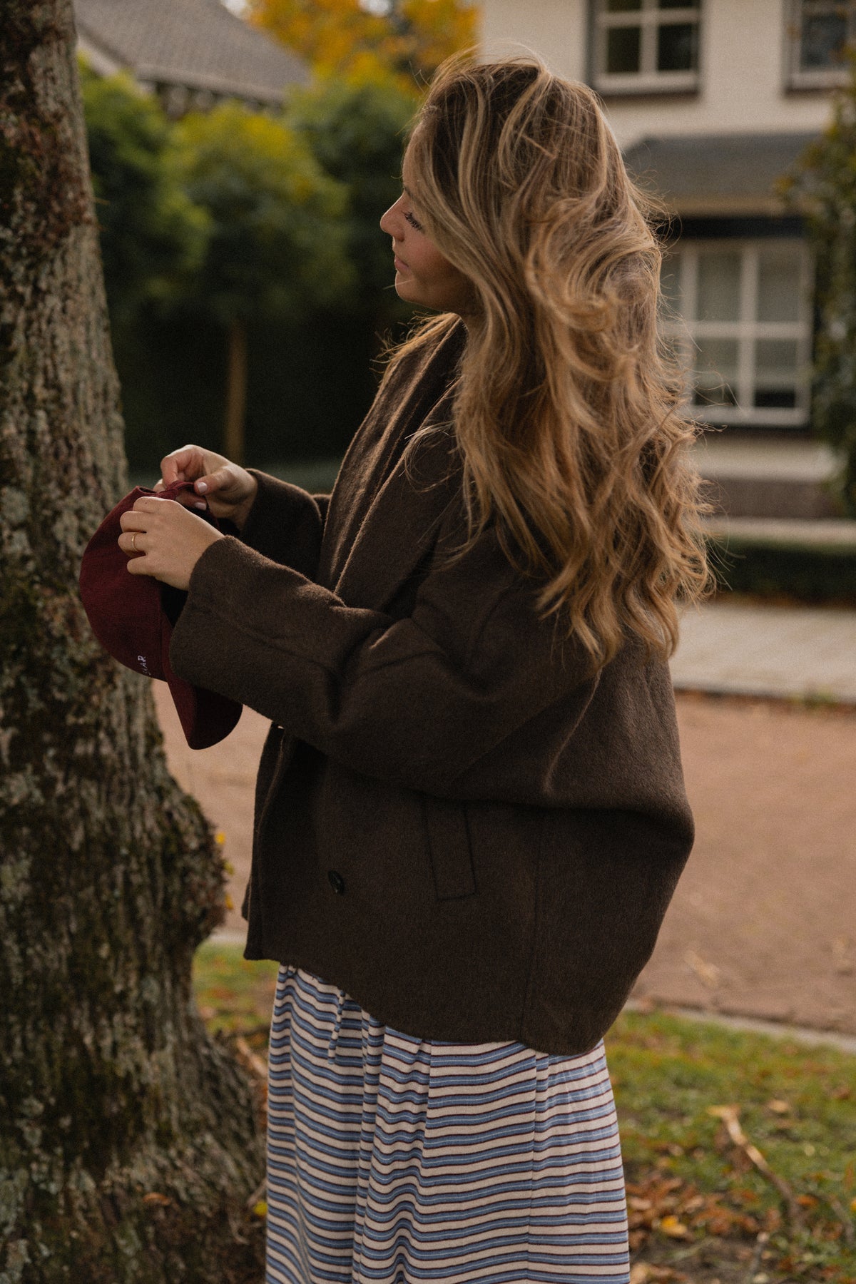 WOOL STELLA COAT CHOCO