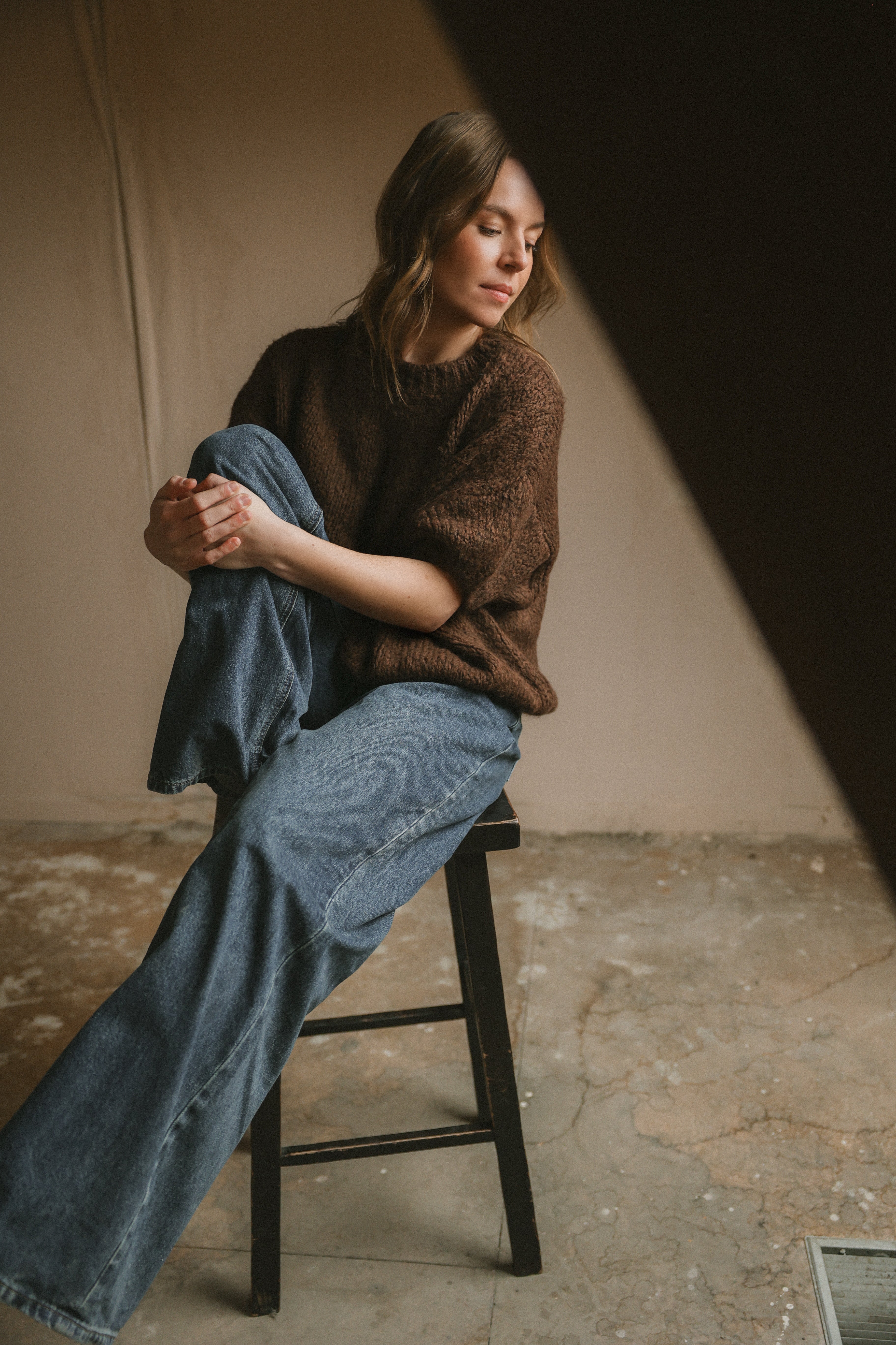 OVERSIZED SAAR KNIT CHOCO