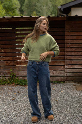 FULL LENGHT WIDE CELESTE JEANS DARK DENIM