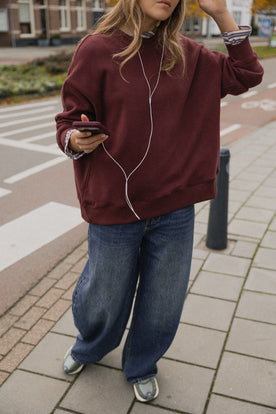 OVERSIZED KATE SWEATER BORDEAUX