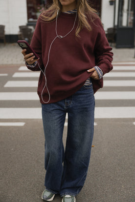 OVERSIZED KATE SWEATER BORDEAUX