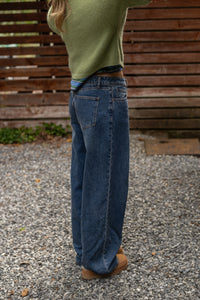 FULL LENGHT WIDE CELESTE JEANS DARK DENIM