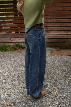 FULL LENGHT WIDE CELESTE JEANS DARK DENIM
