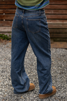 FULL LENGHT WIDE CELESTE JEANS DARK DENIM