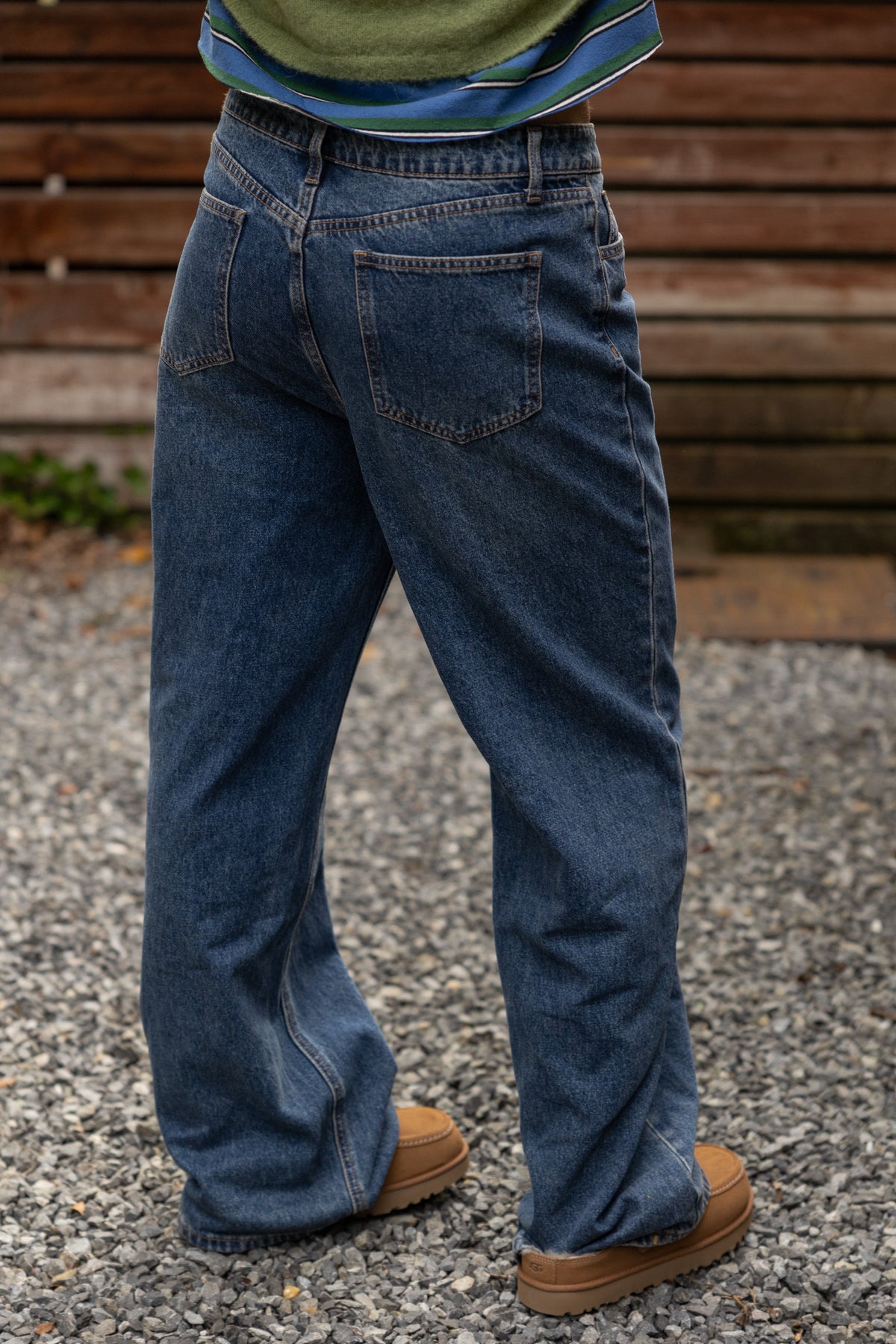 FULL LENGHT WIDE CELESTE JEANS DARK DENIM