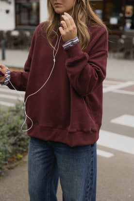OVERSIZED KATE SWEATER BORDEAUX