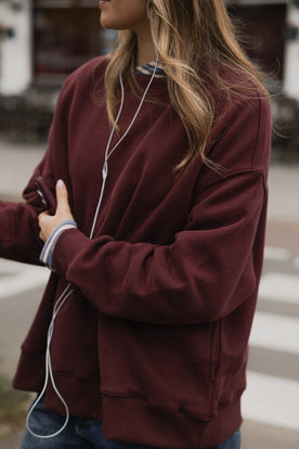 OVERSIZED KATE SWEATER BORDEAUX