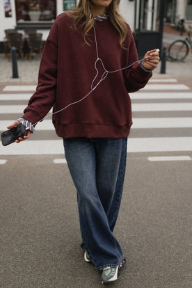OVERSIZED KATE SWEATER BORDEAUX