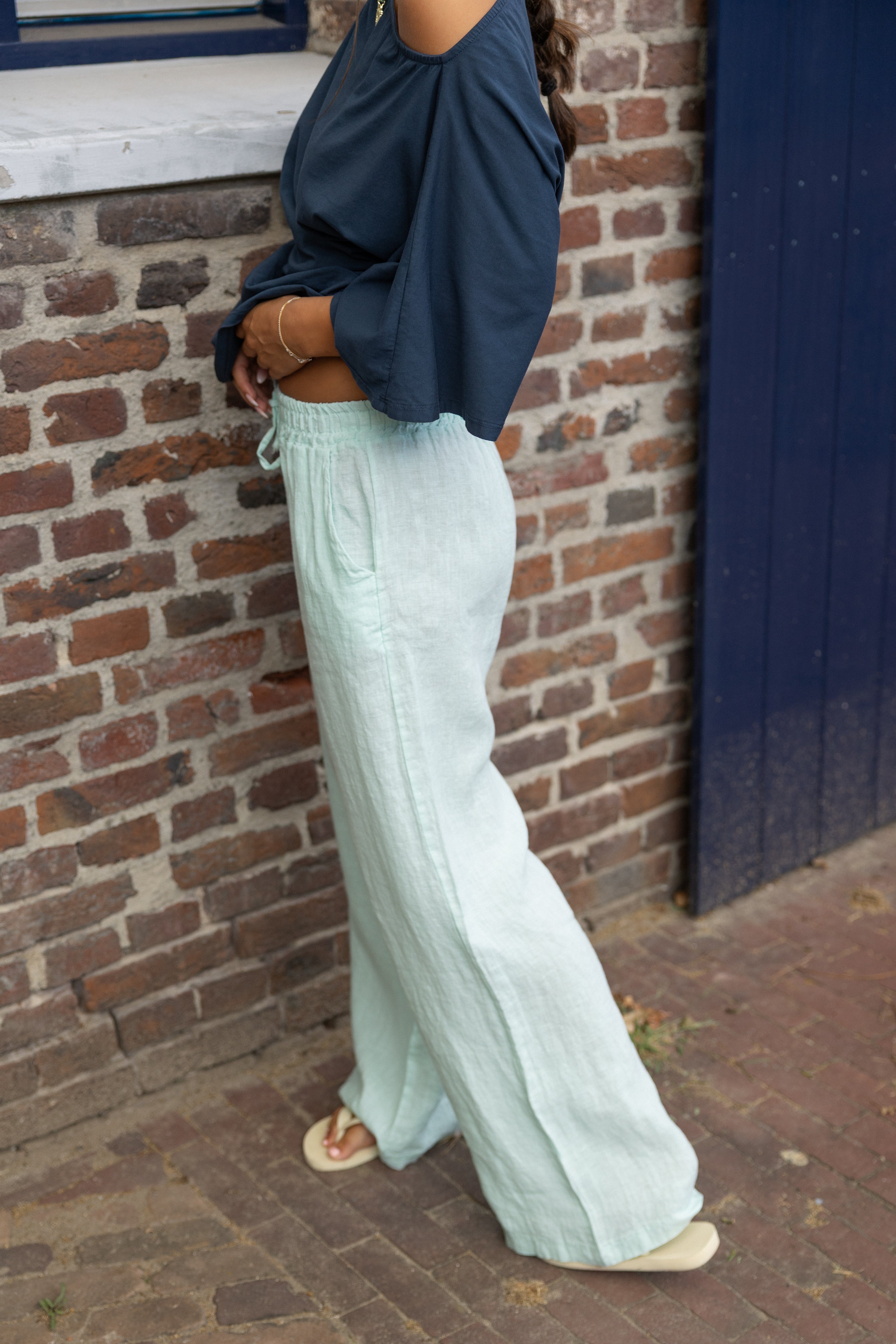 LINNEN RAE PANTS LIGHTGREEN