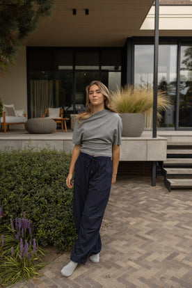 OFF SHOULDER BASIC TOP GREY