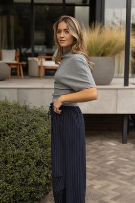 OFF SHOULDER BASIC TOP GREY