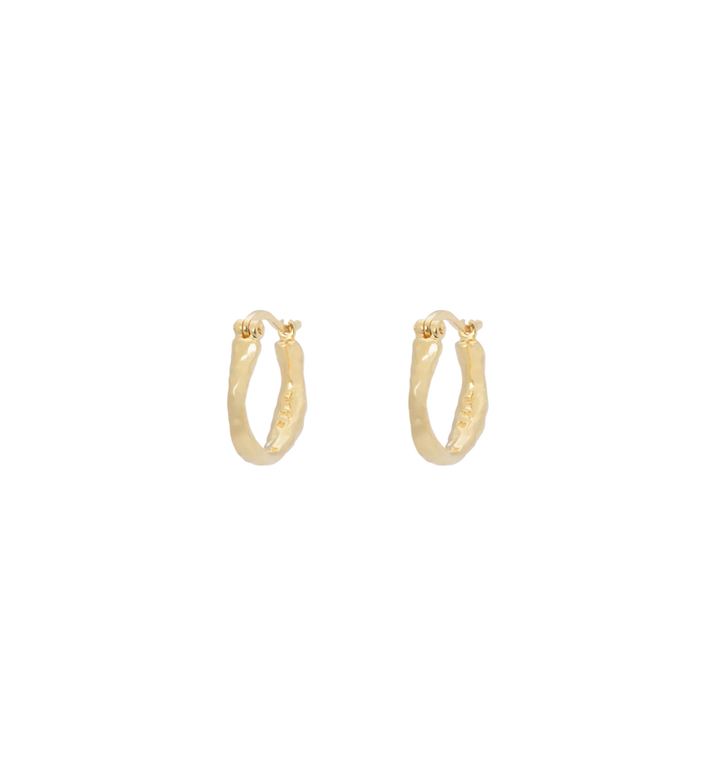 Small Organic Hoop Earrings