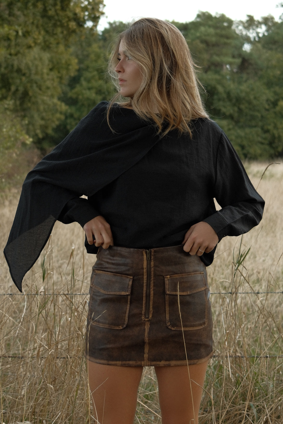 THE MILEY SKIRT BROWN