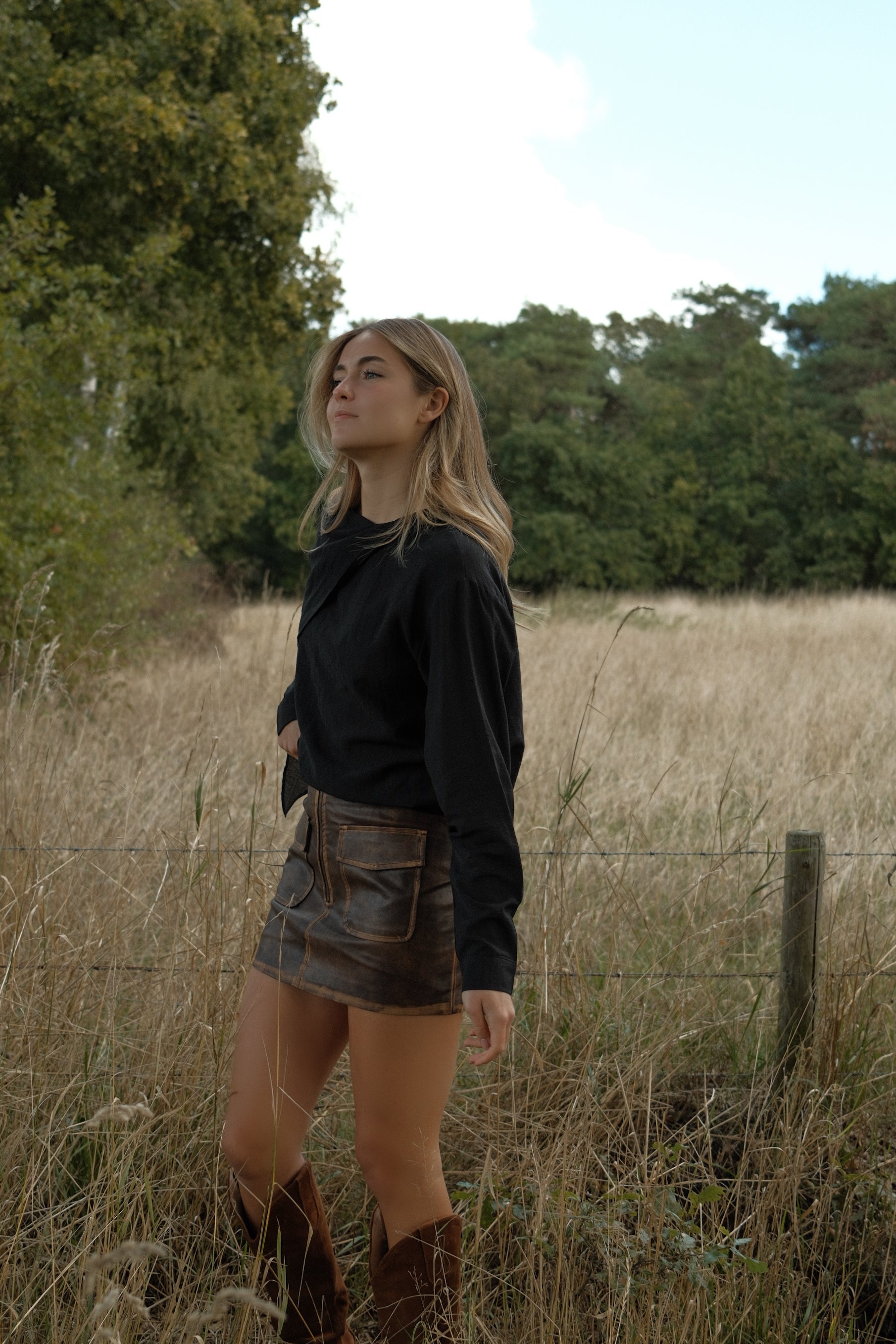 THE MILEY SKIRT BROWN