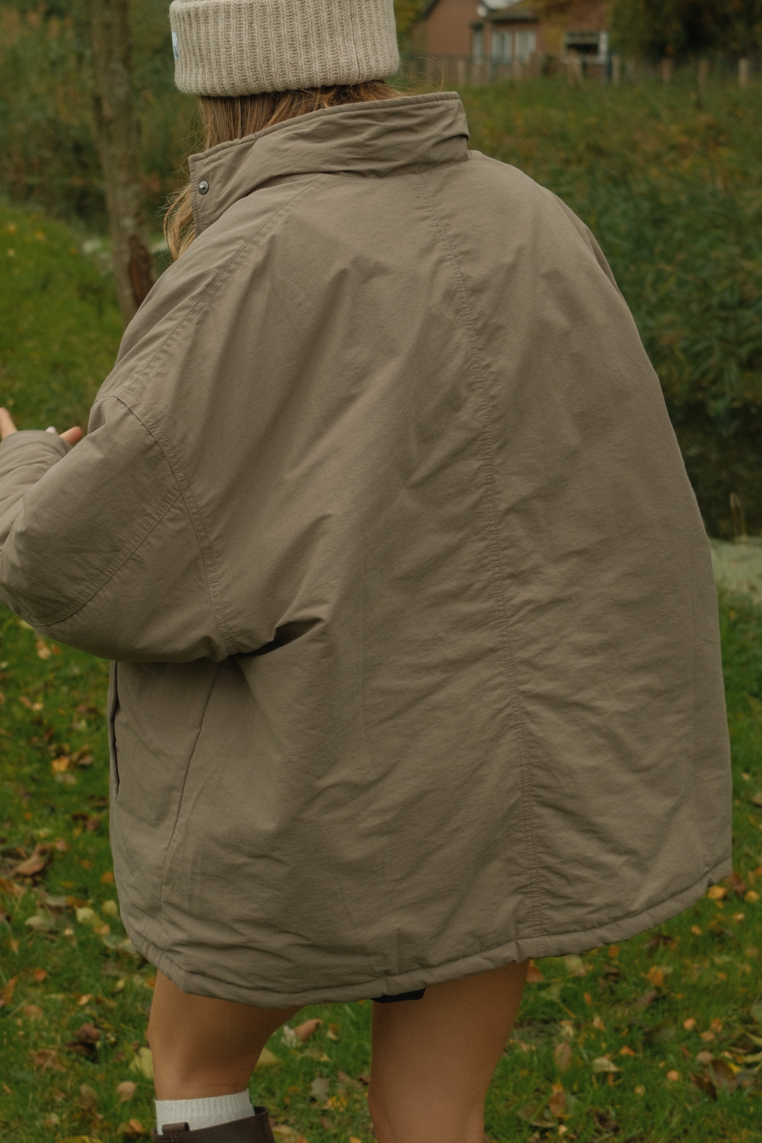 THE HARRIS PUFFER COAT TAUPE