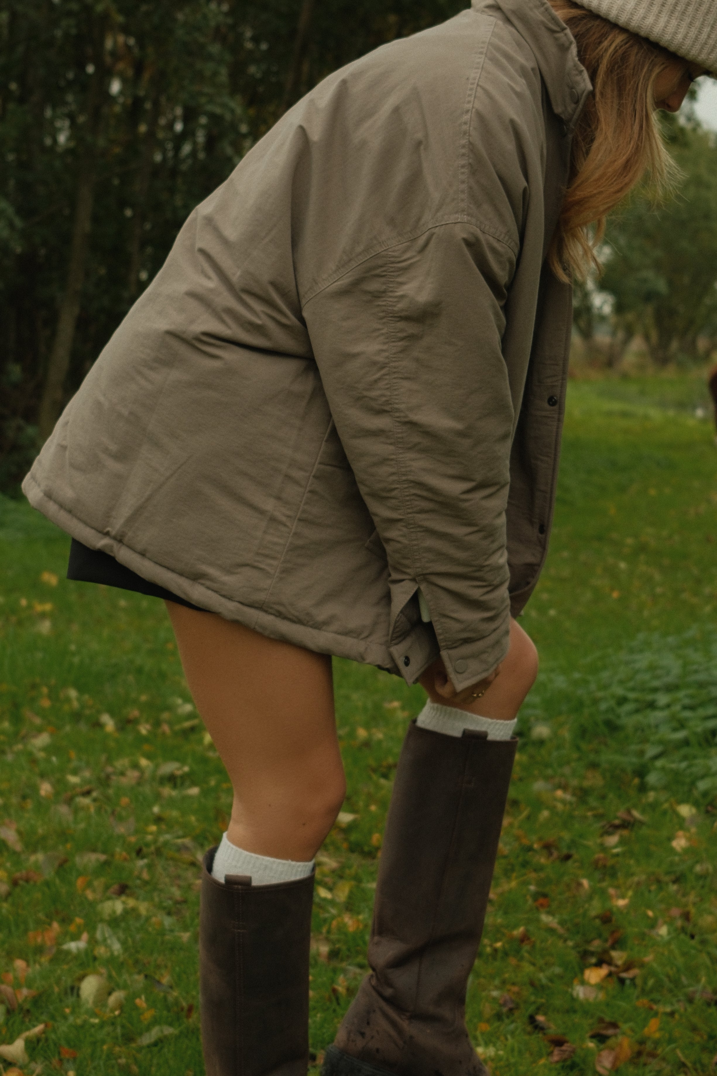 THE HARRIS PUFFER COAT TAUPE