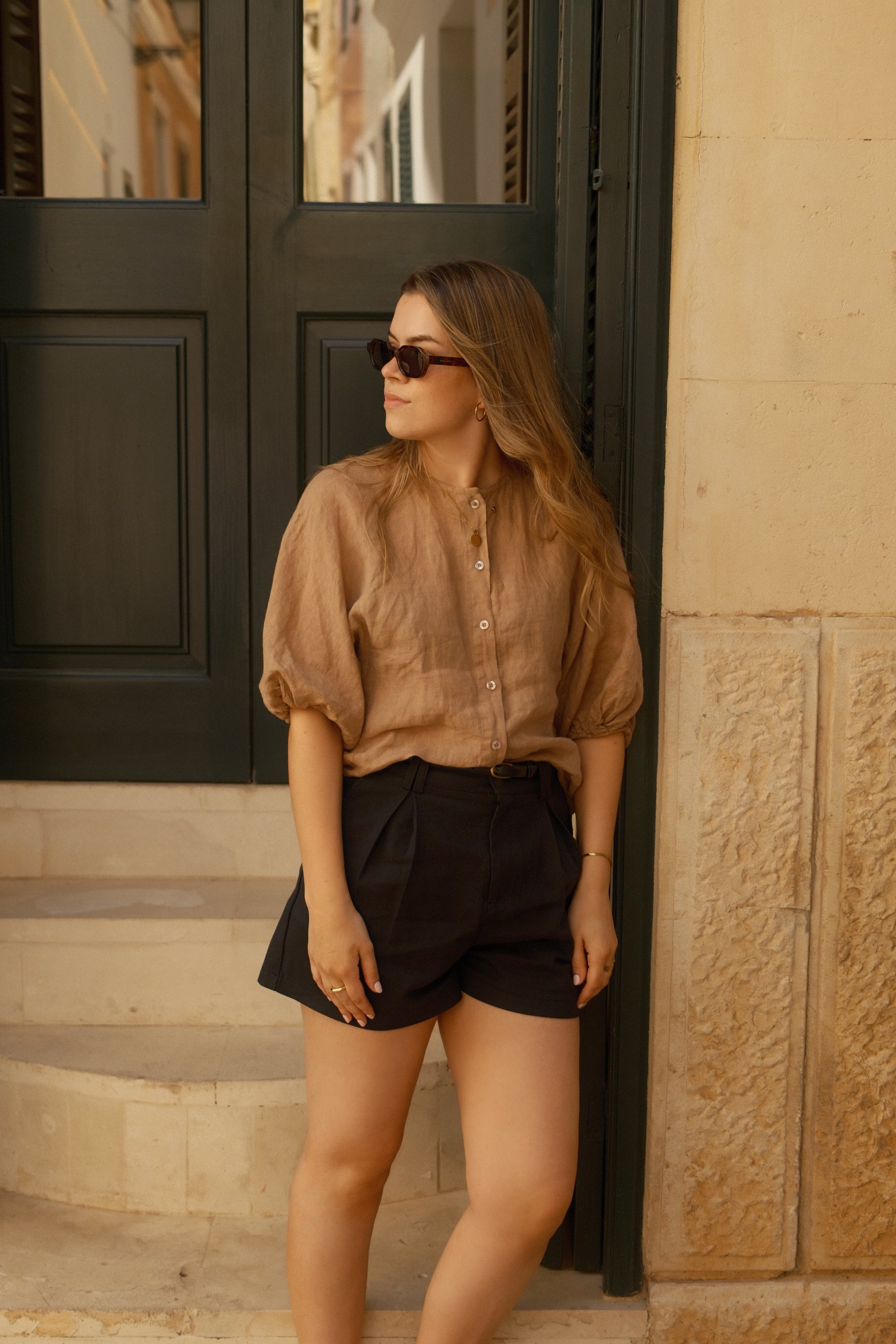 100% LINNEN JUNA SHIRT TAUPE