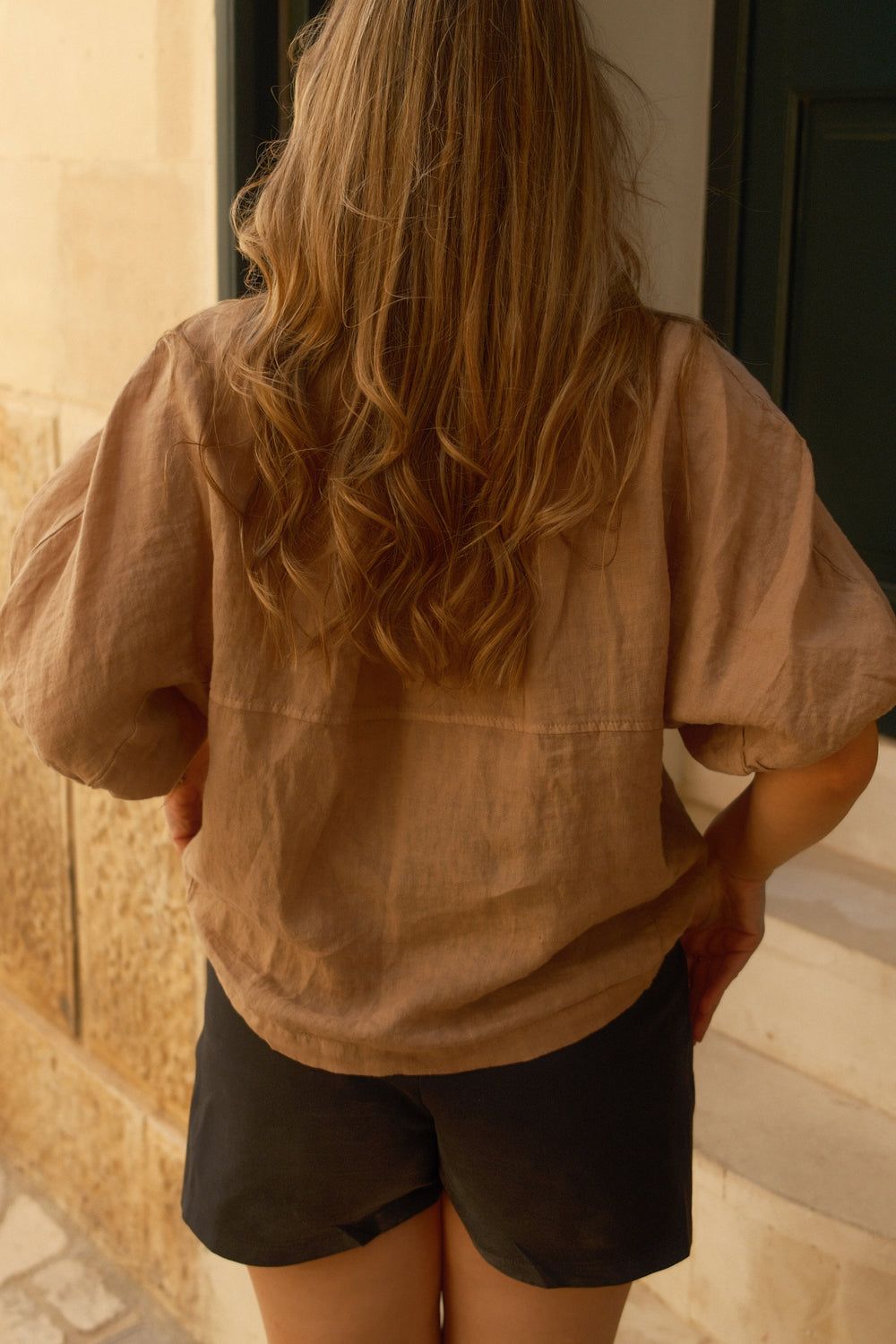 100% LINNEN JUNA SHIRT TAUPE