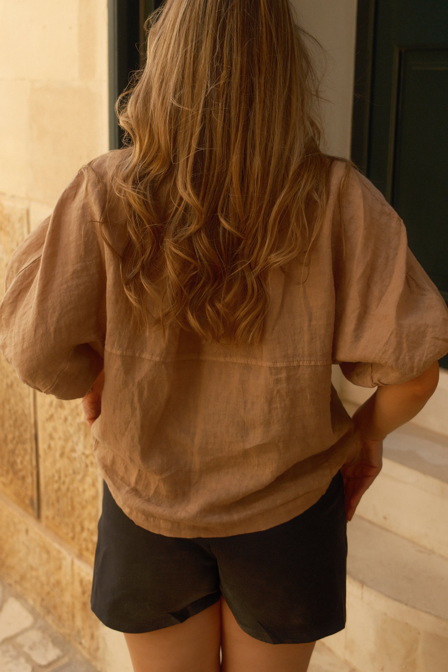 100% LINNEN JUNA SHIRT TAUPE