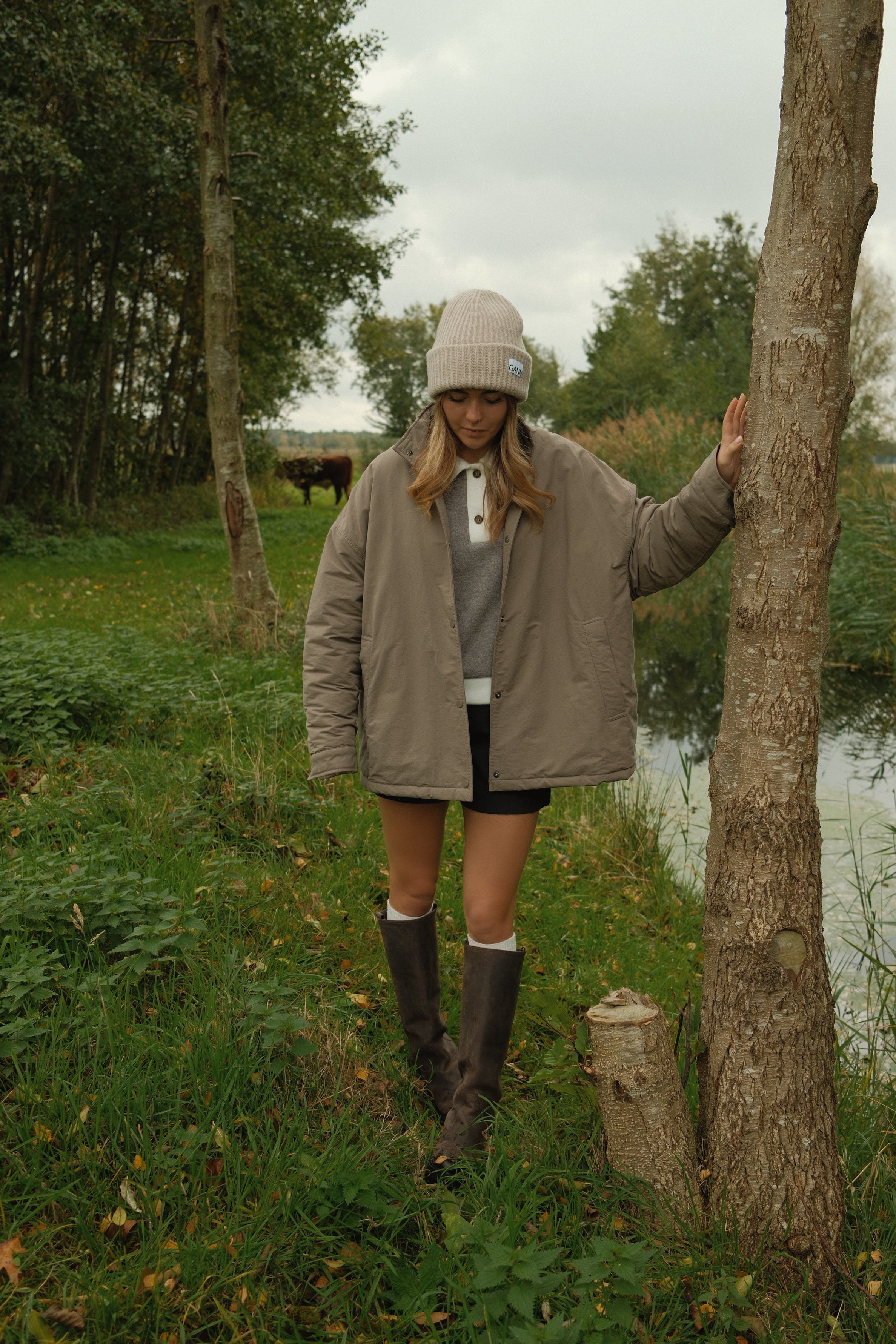 THE HARRIS PUFFER COAT TAUPE