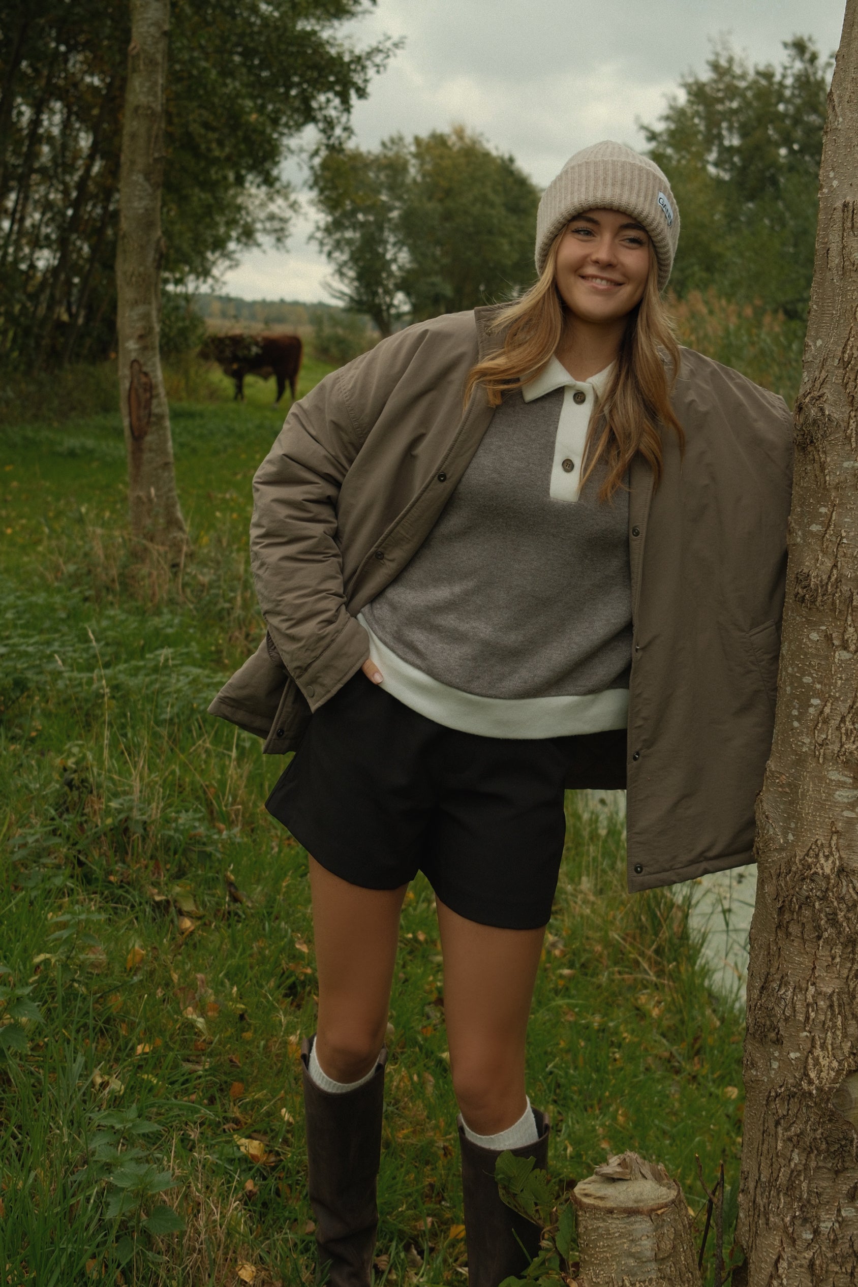 THE HARRIS PUFFER COAT TAUPE