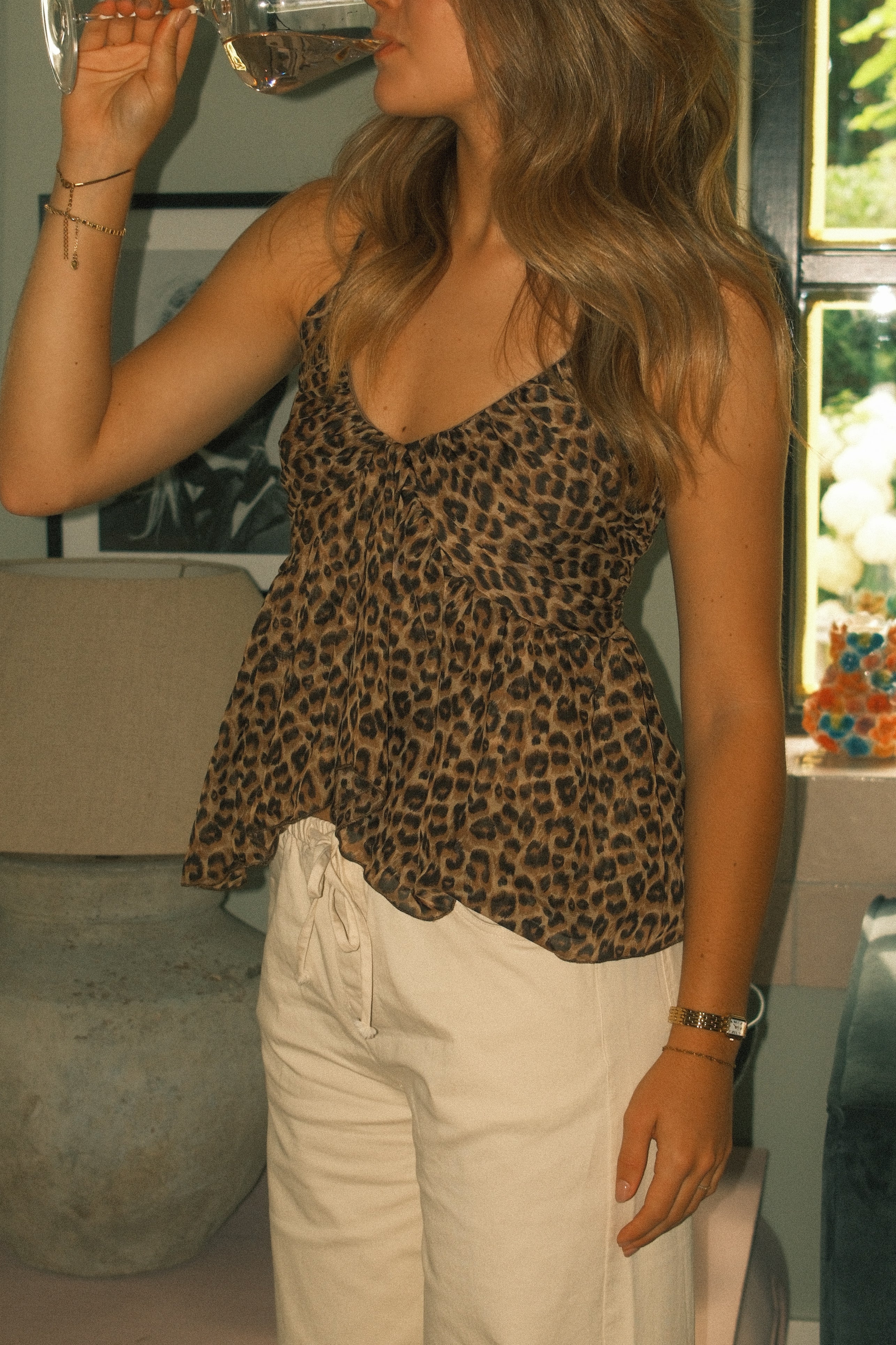 SAMANTHA LEOPARD TOP