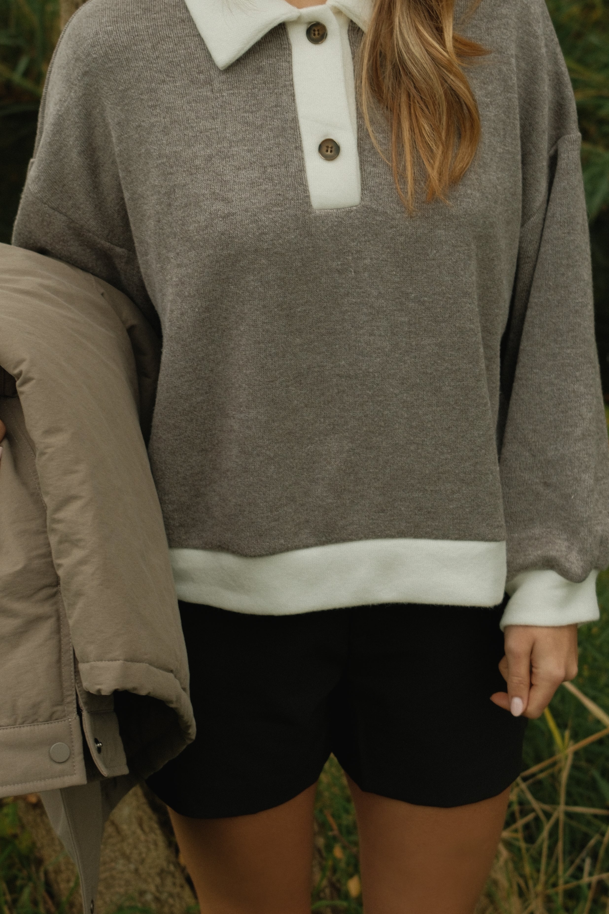 CLUBHOUSE POLO OFFWHITE/TAUPE