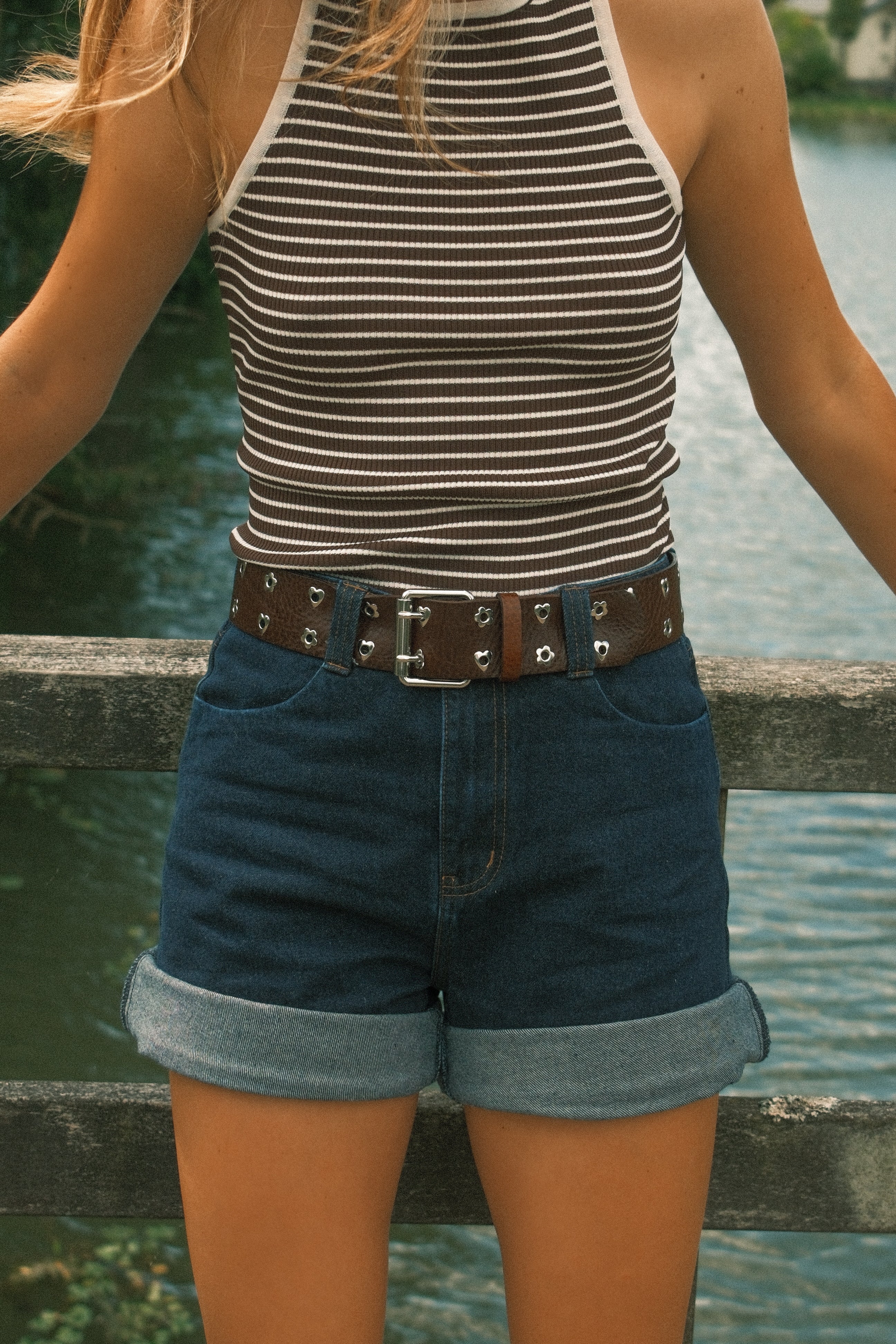 BABY TANKTOP STRIPED BROWN