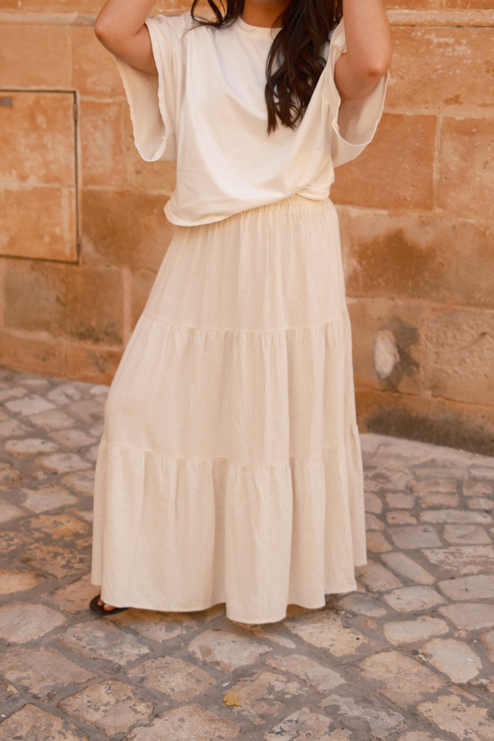 MEGGY MAXI SKIRT OFF-WHITE