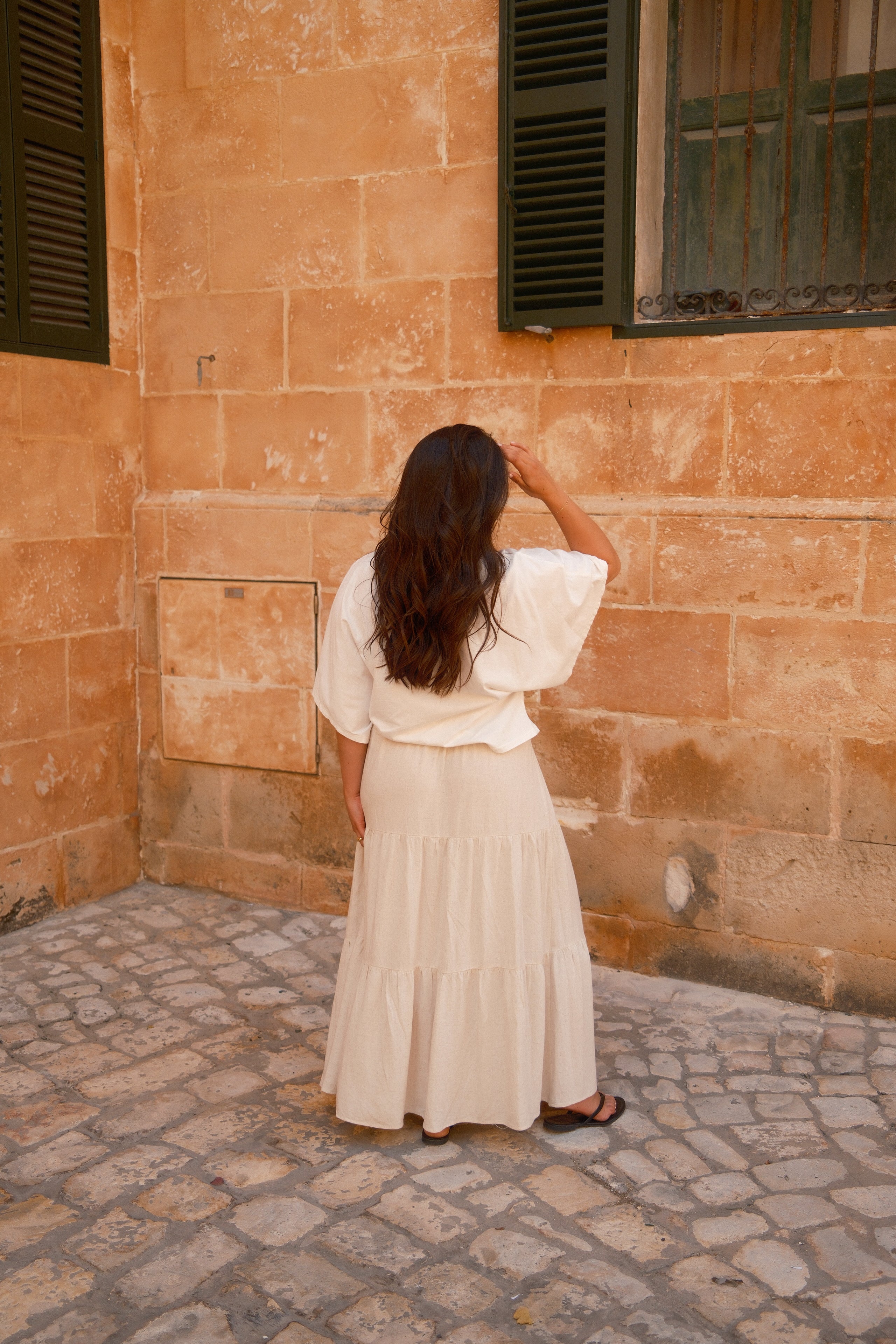 MEGGY MAXI SKIRT OFF-WHITE