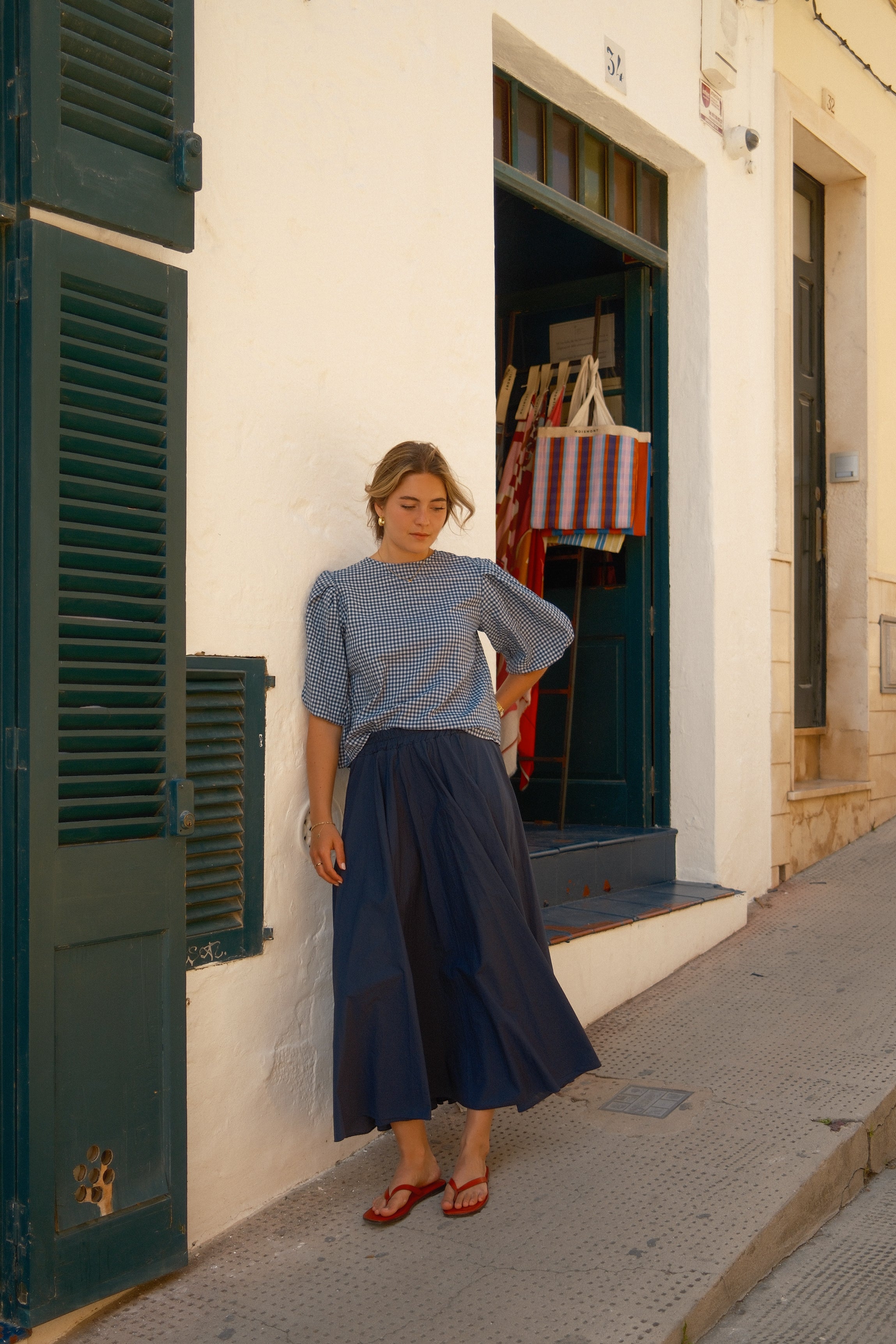 ROSIE BALLOON TOP NAVY