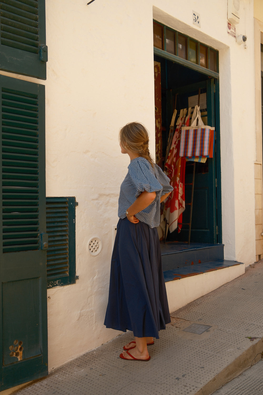 ROSIE BALLOON TOP NAVY