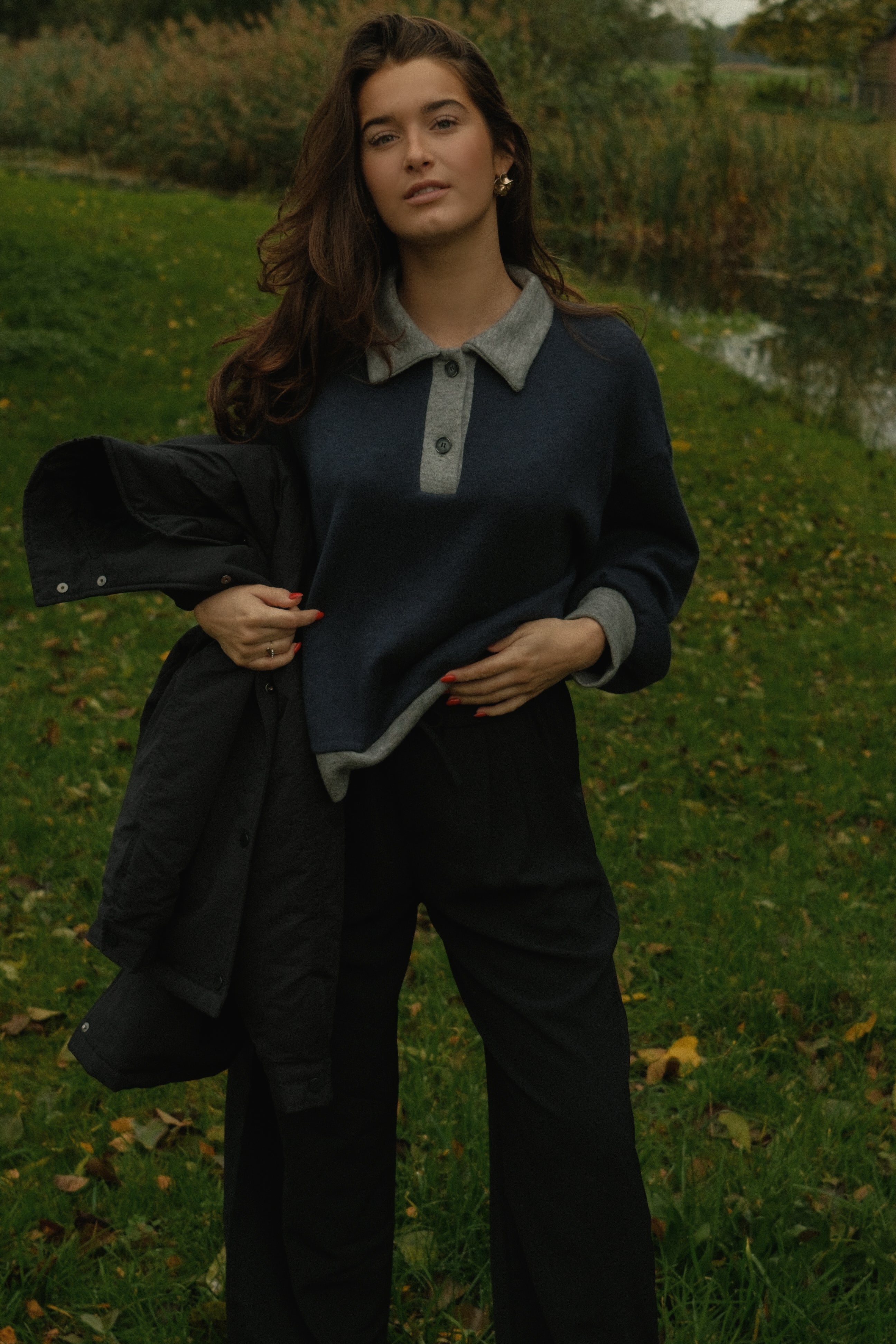 CLUBHOUSE POLO NAVY/GREY