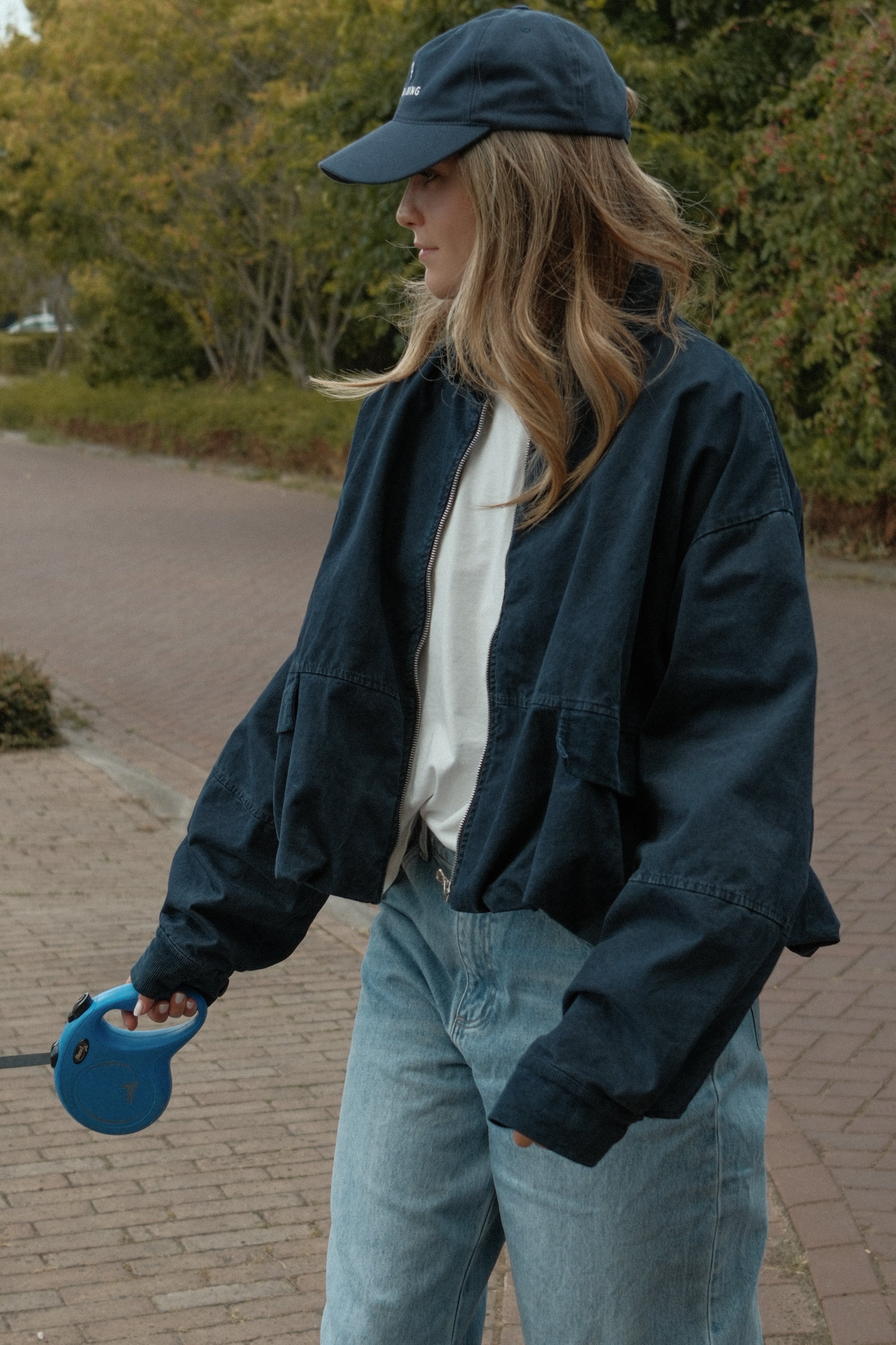 SIGNATURE BOMBER JACKET NAVY