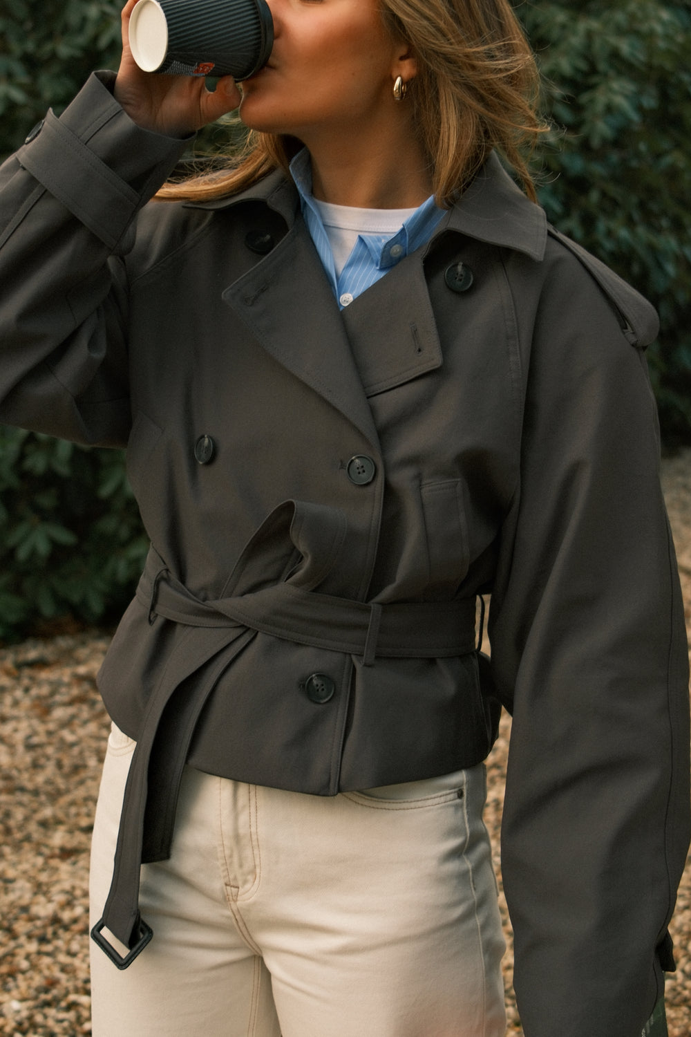 JOANNE TRENCH COAT GREY