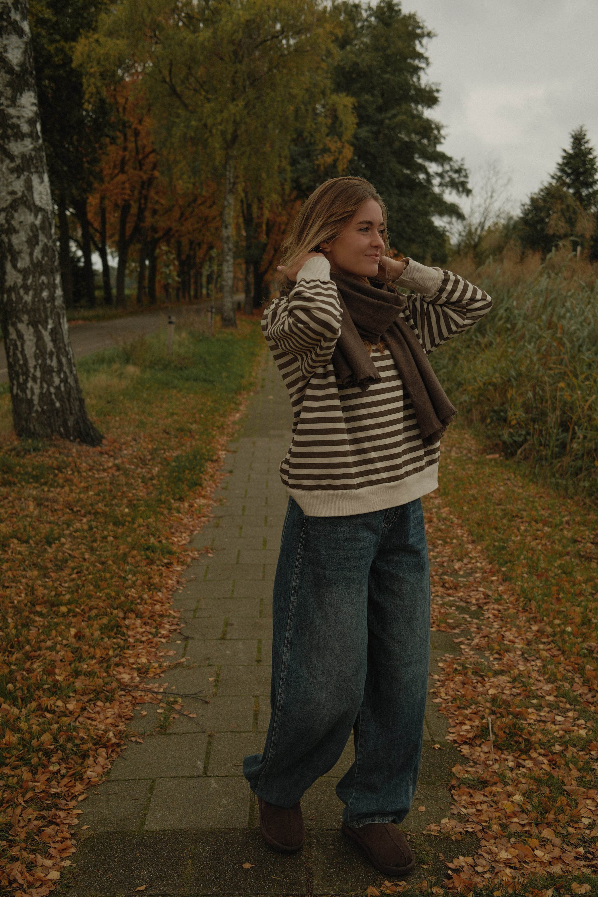 THE RETRO STRIPE SWEATER CHOCO