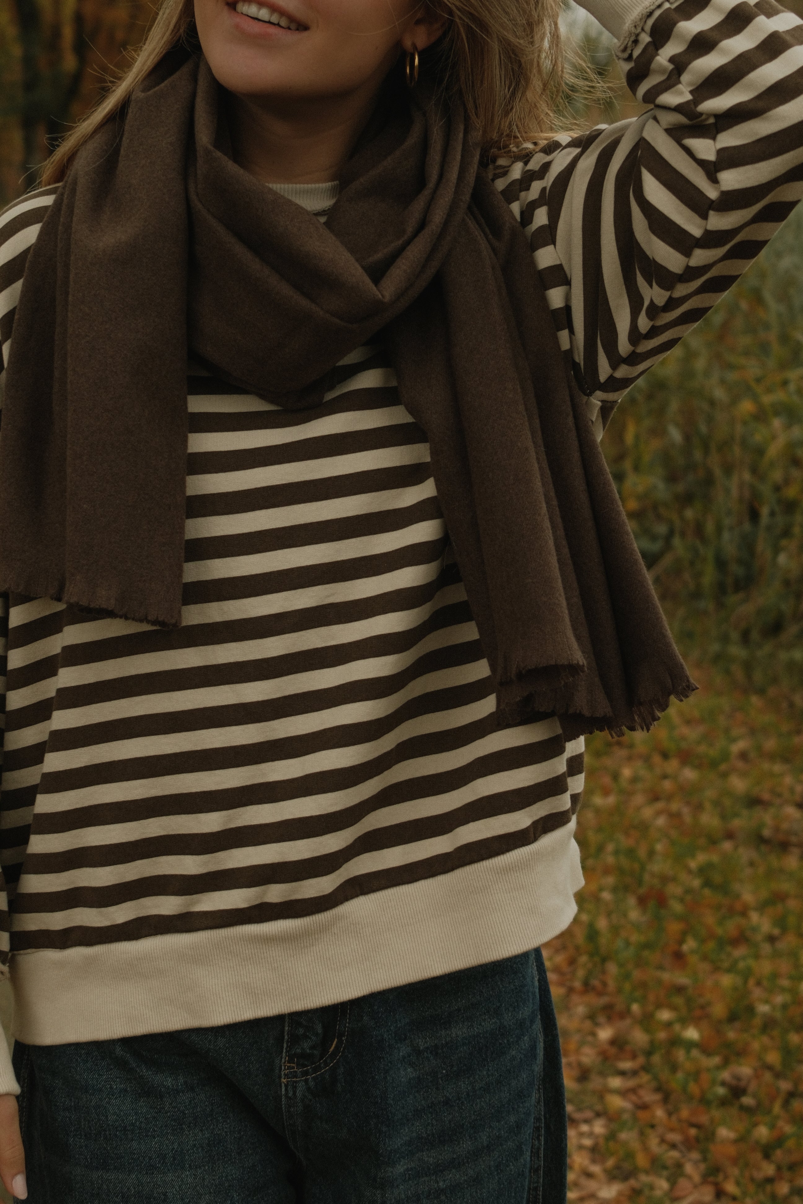 CASHMERE MIX ESSENTIAL SCARF CHOCO