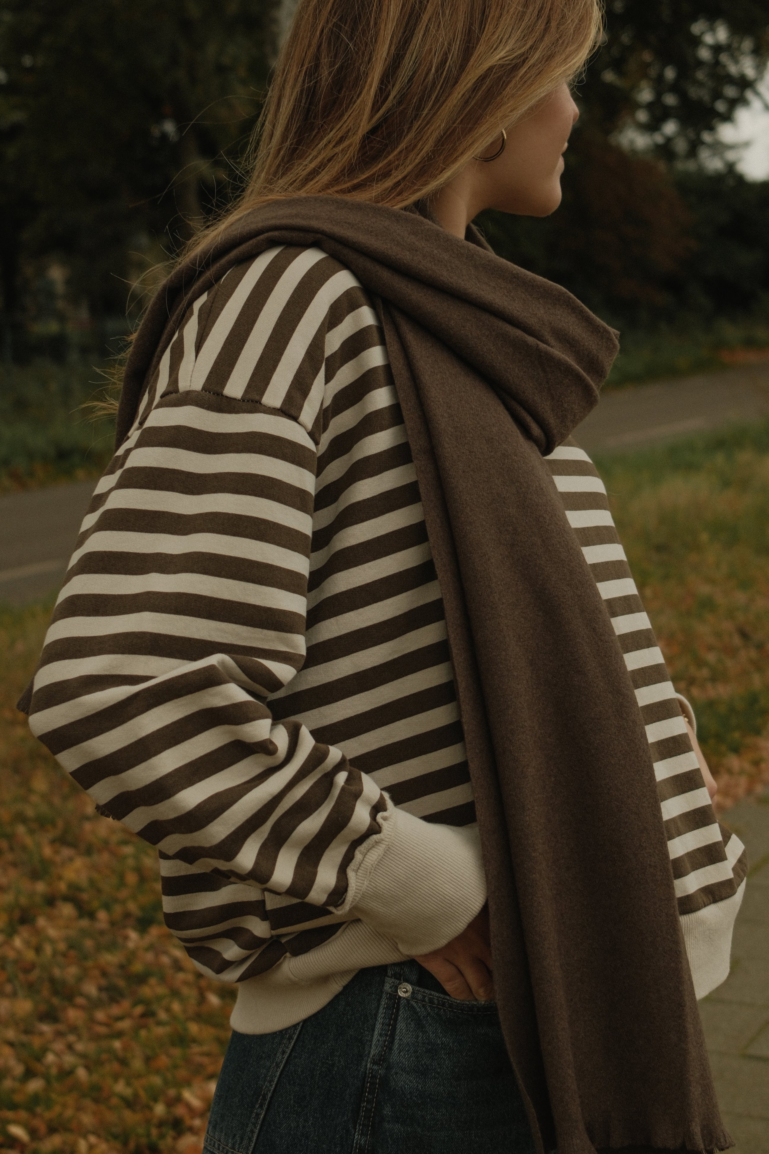 CASHMERE MIX ESSENTIAL SCARF CHOCO