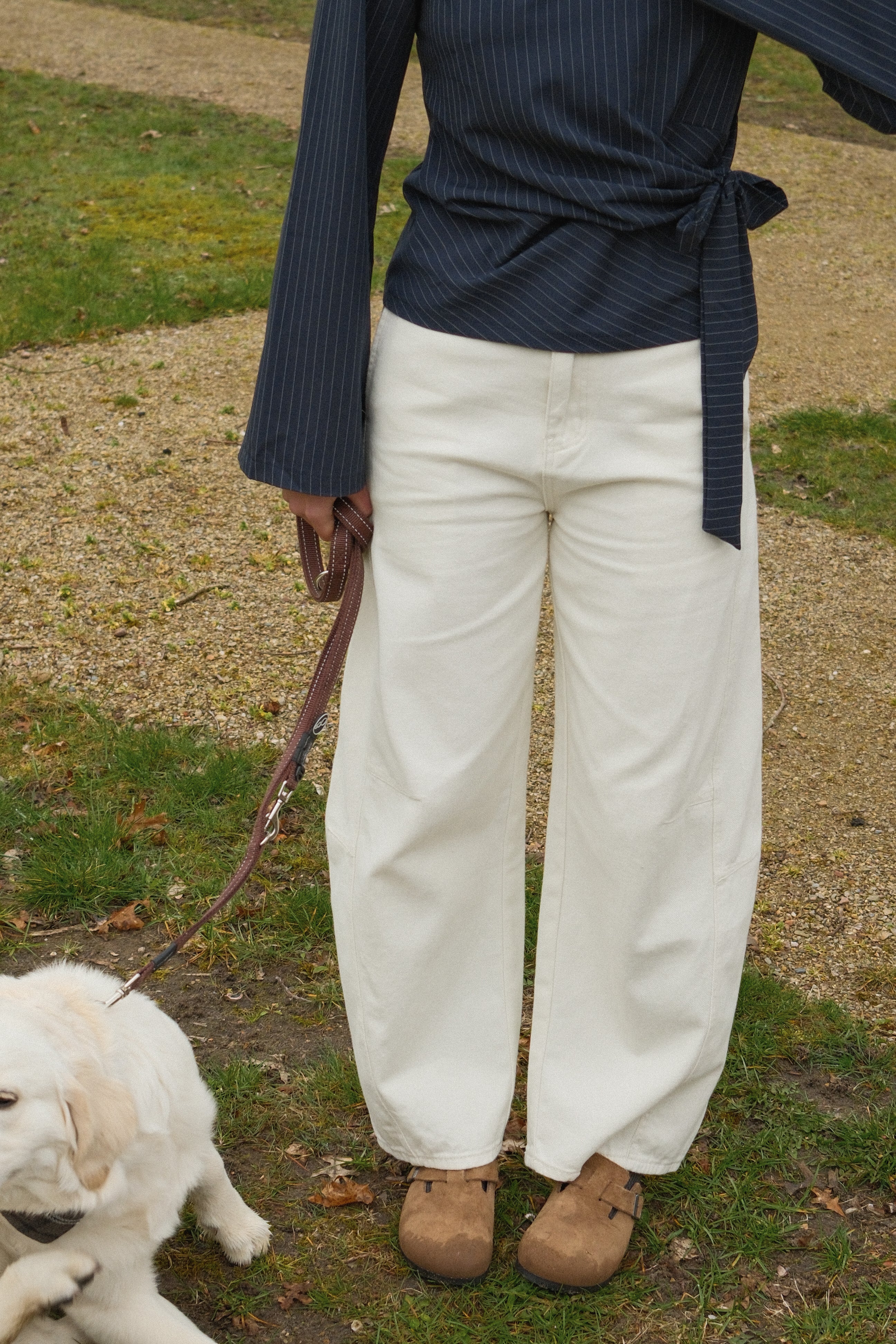 BAGGY BARREL JEANS WHITE