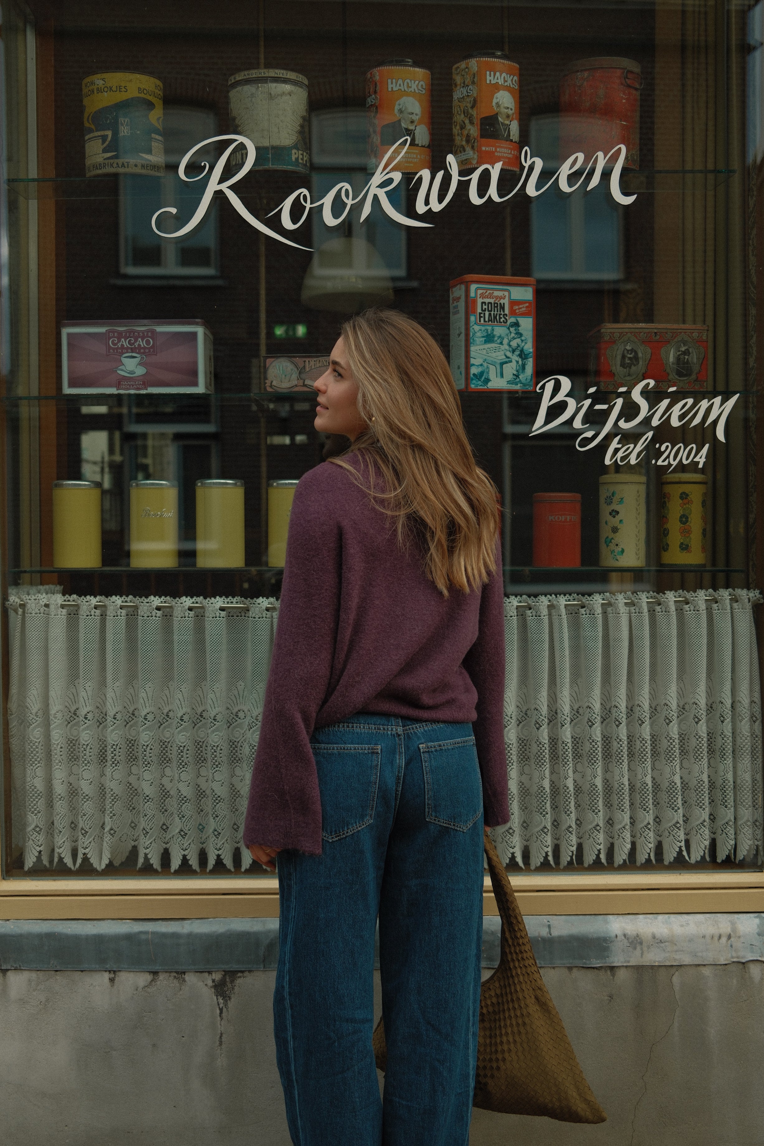 WIDE SLEEVE SARAH KNIT AUBERGINE