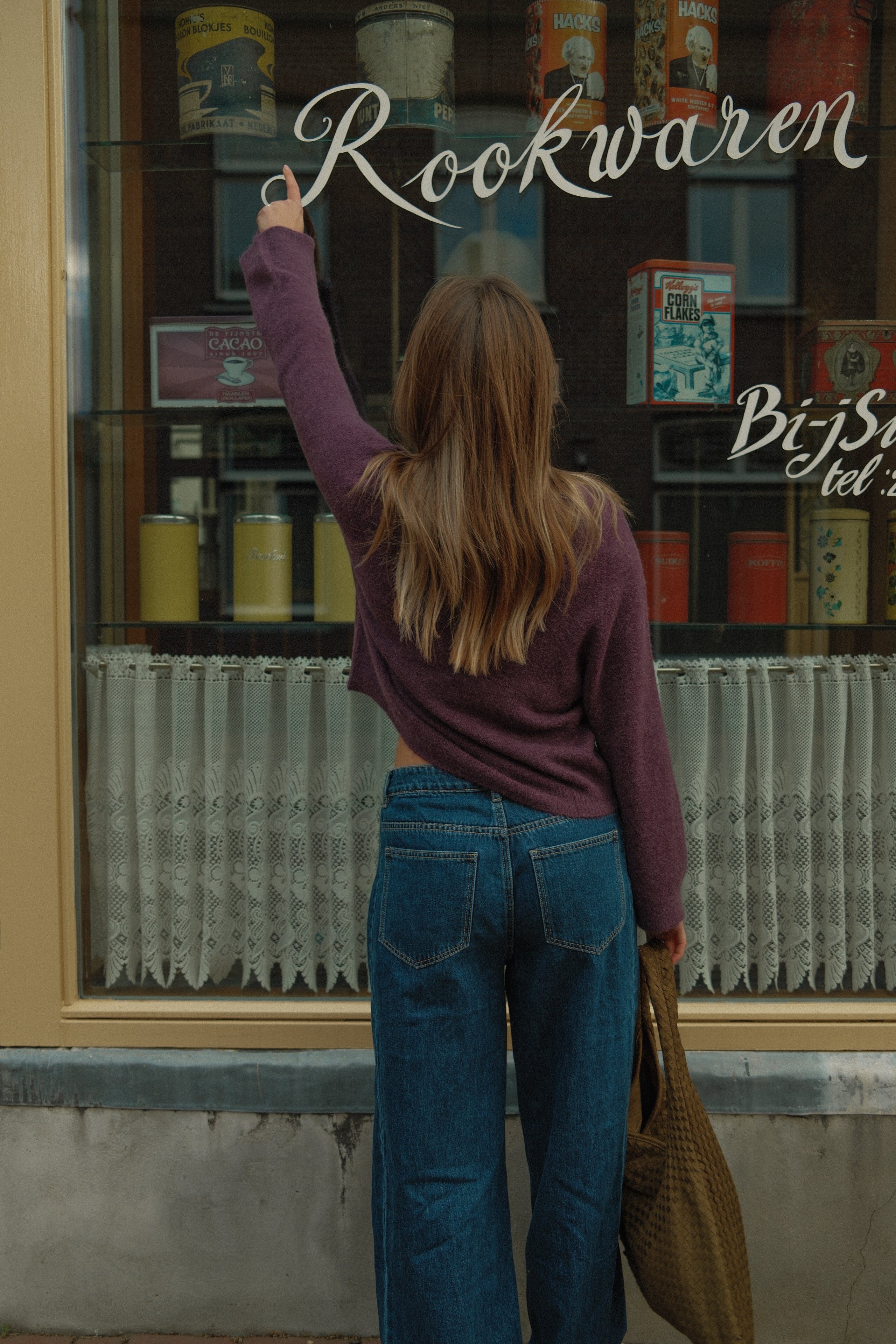 WIDE SLEEVE SARAH KNIT AUBERGINE