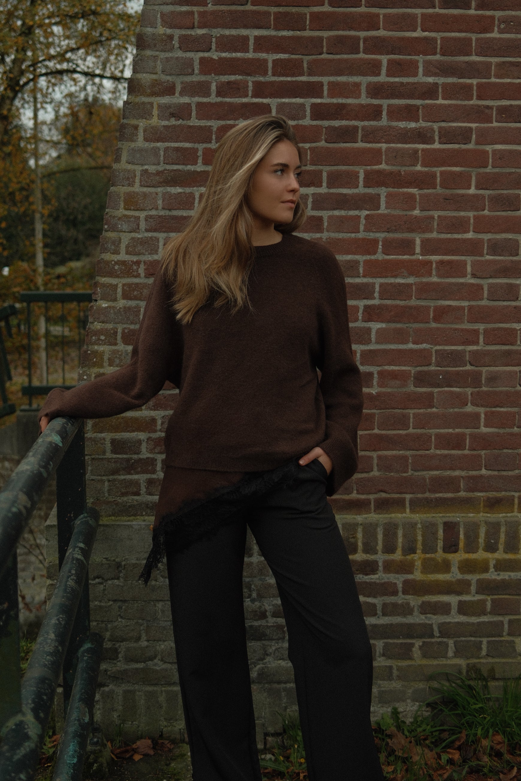 WIDE SLEEVE SARAH KNIT CHOCO