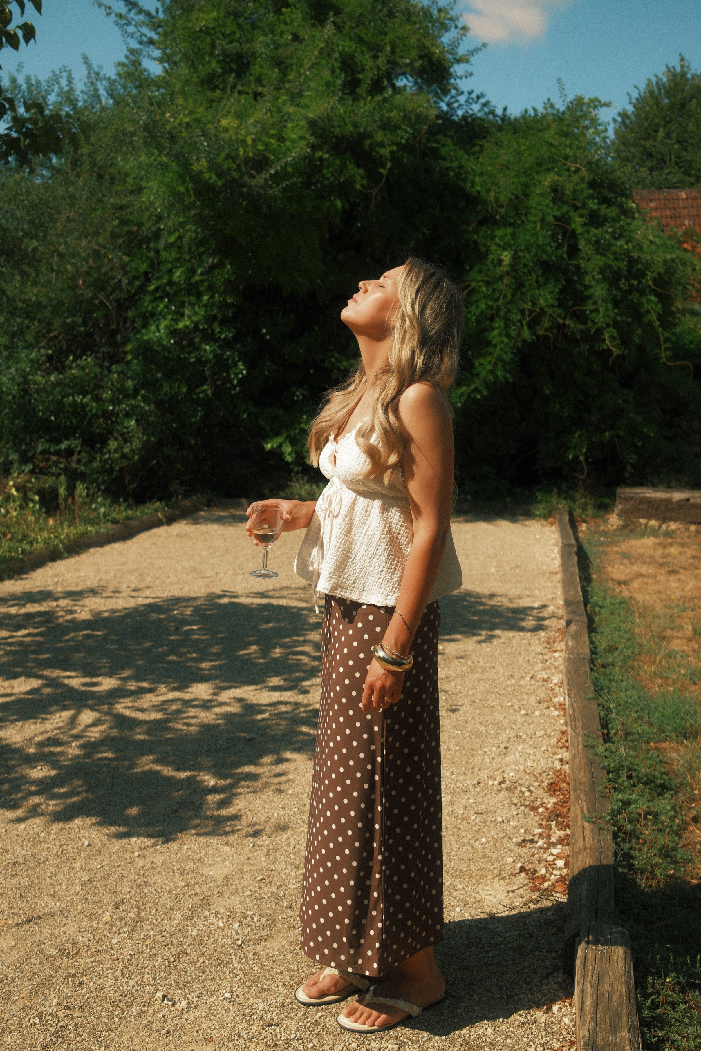 HAZEL POLKADOT SKIRT CHOCO