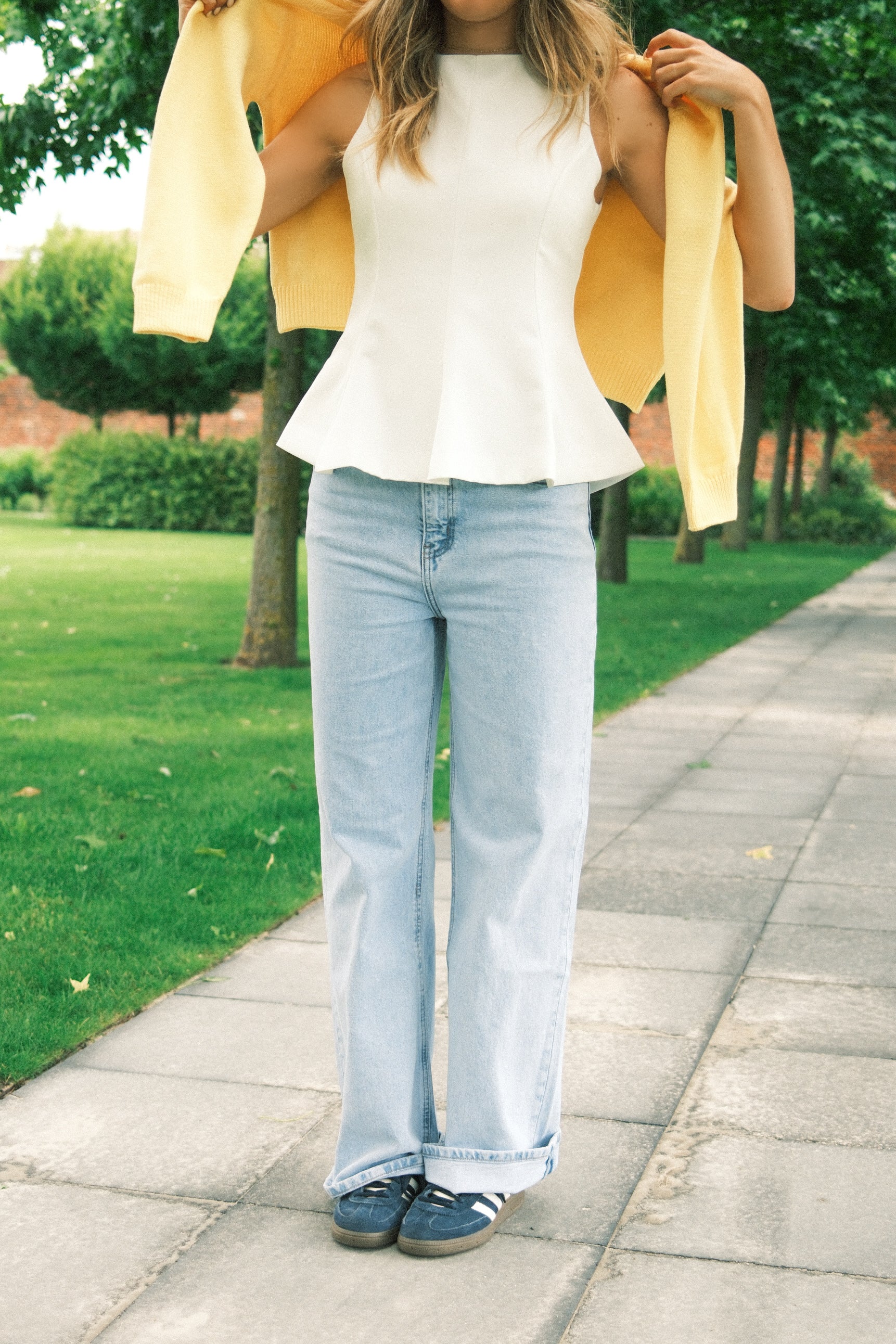 PEPLUM TOP WHITE