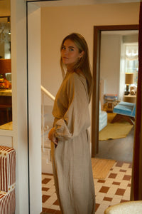 COTTON WRAP TOP CAMEL