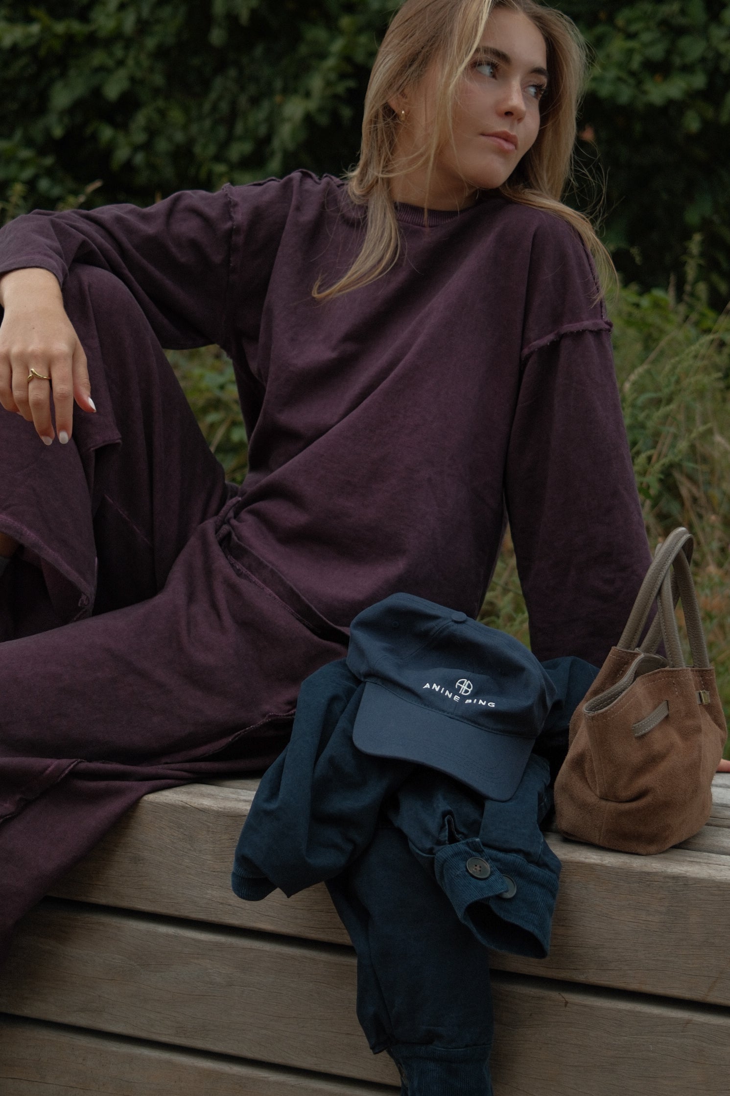 SWEATER WASHED PURPLE (SET)