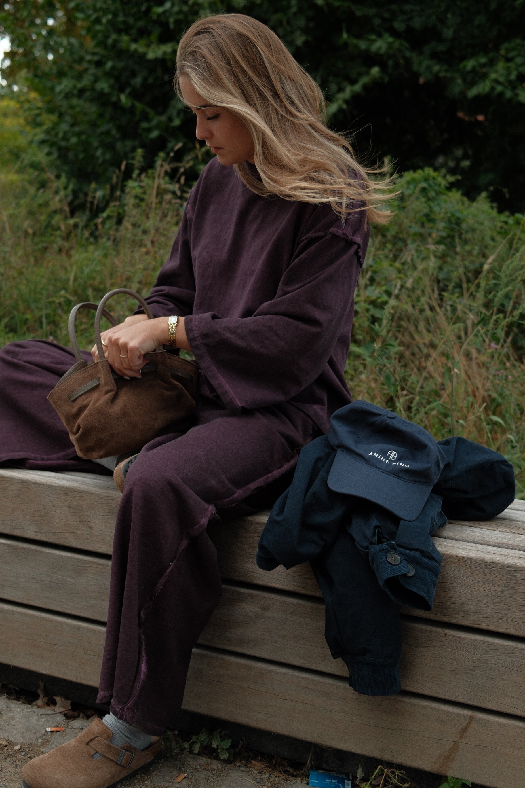 SWEATER WASHED PURPLE (SET)