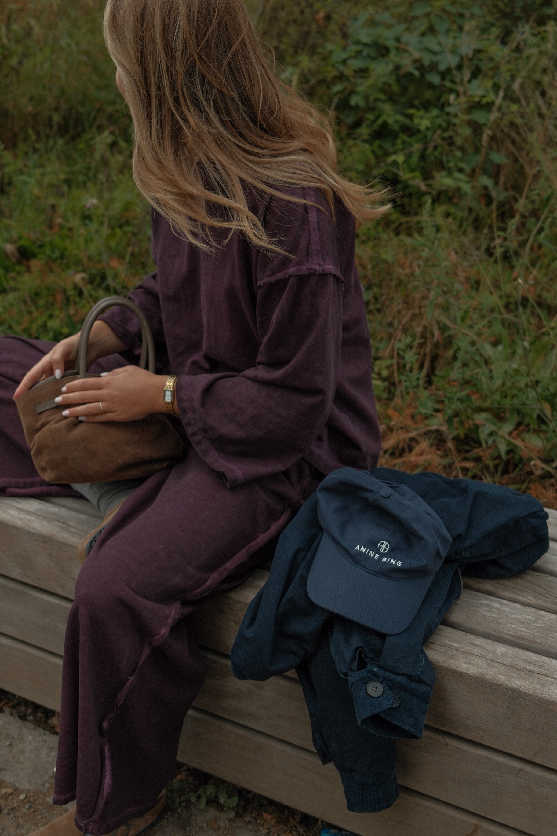 VINTAGE WASHED PANTS PURPLE (SET)