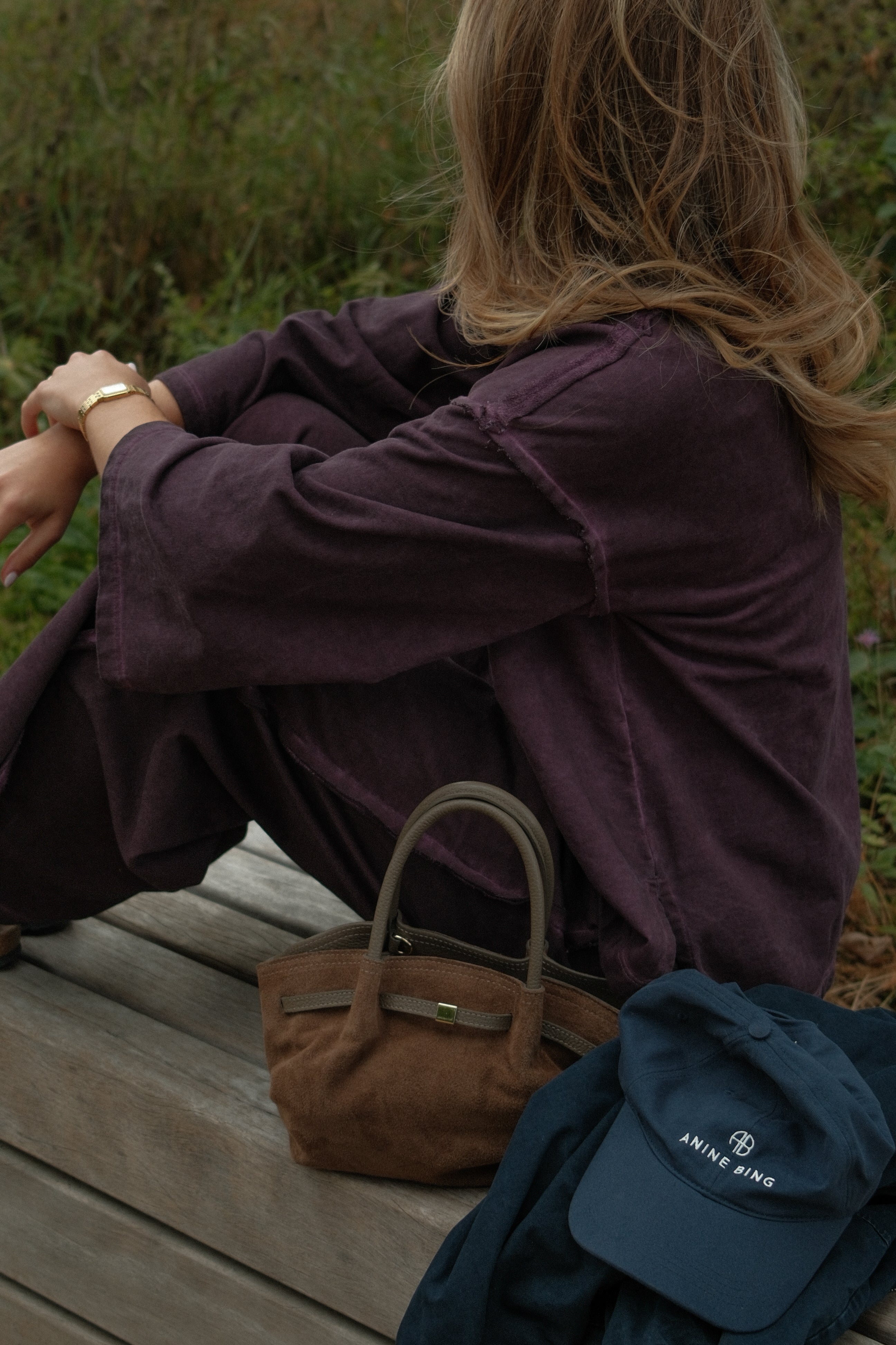 VINTAGE WASHED PANTS PURPLE (SET)