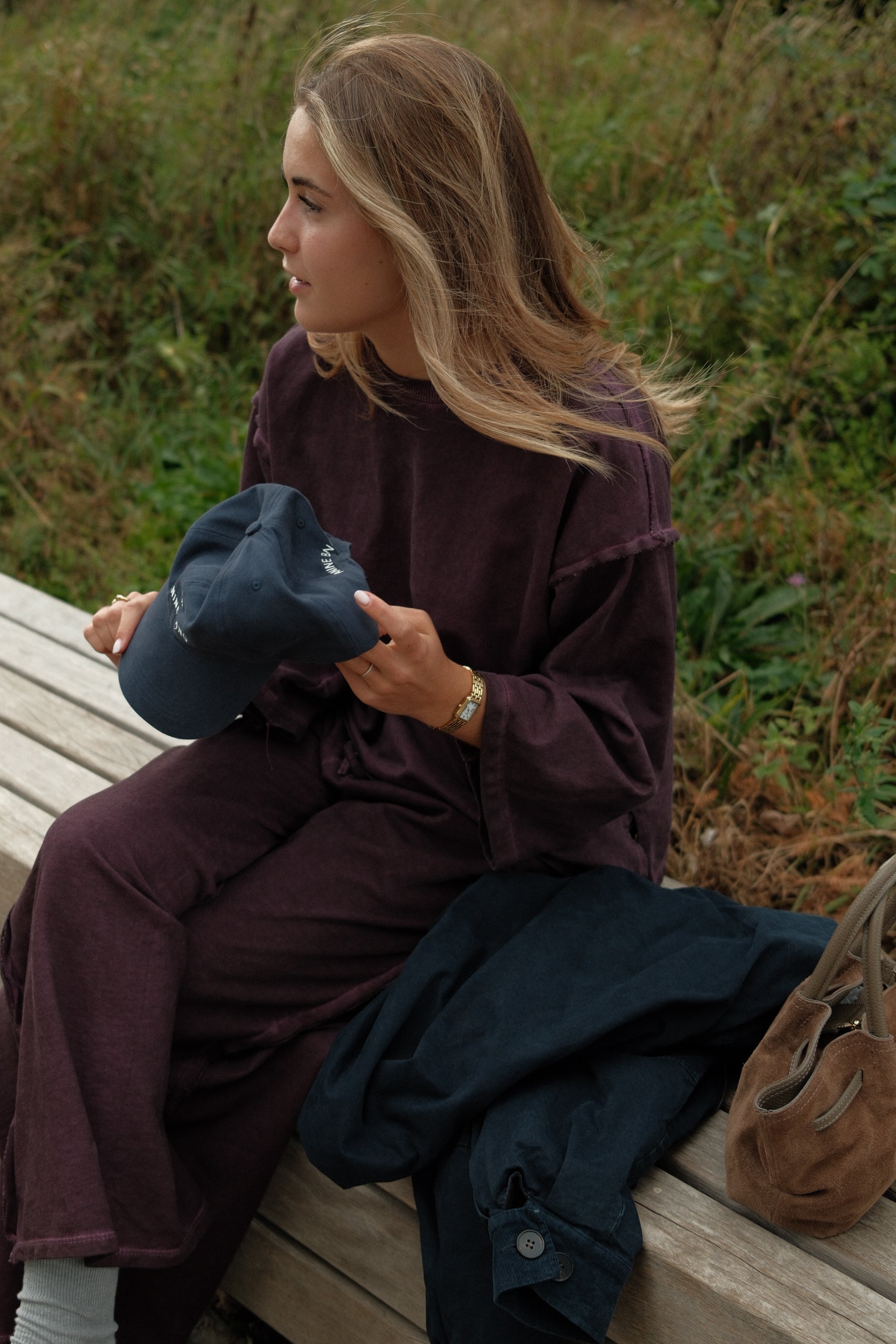 VINTAGE WASHED PANTS PURPLE (SET)